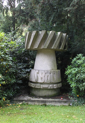 Zahnrad - Symbol für den Gewerkschaftsführer Böckler ("Wenn ich es will stehen alle Räder still")