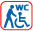 Die Toiletten sind für Rollstuhlfahrerinnen und -fahrer eingeschränkt zugänglich