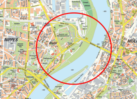 Karte des Evakuierungsgebietes (© Stadt Köln)