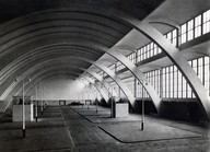 Historische Aufnahme der Großmarkthalle in Raderberg (&copy; Stadtkonservator/in, Amt für Denkmalschutz und Denkmalpflege)