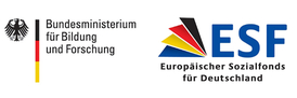 Logo Bildungsministerium für Forschung und Logo Europäischer Sozialfonds für Deutschland