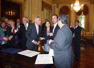 Die Unterzeichnung des Kooperationsvertrages im Stadtpalast von Rio de Janeiro (© Dr. Barbara Möhlendick)