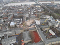 Übersicht über den Stadtbereich mit der Unglücksstelle. Am oberen Bildrand die Severinsbrücke. (&copy; Stadt Köln)