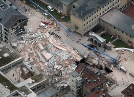 Luftbild der Einsturzstelle, 4. März 2009 (&copy; Stadt Köln)