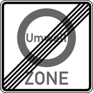 Verkehrsschild Umweltzone Ende (© Bundesanstalt für Straßenwesen ()