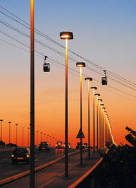 Zoobrücke in der Abenddämmerung (© Christoph Seelbach Fotografie)