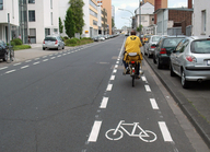 Neue Schutzstreifen Eupener Straße (© Stadt Köln/Rainer Laube)