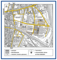 Plan Gewerbegebiet Technologie- und Industriepark Kalk-Süd