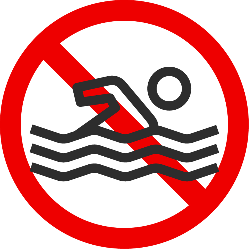 Schwimmen im Rhein ist verboten.