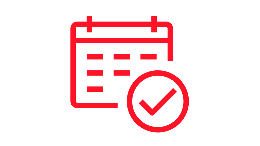 Grafik von einem Kalender mit einem Haken, Link auf Veranstaltungen - Stadt Köln