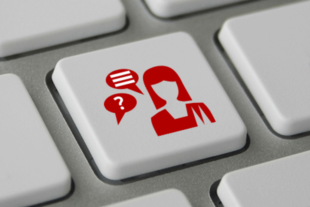 Signet Ansprechpartner auf einer Tastaturtaste