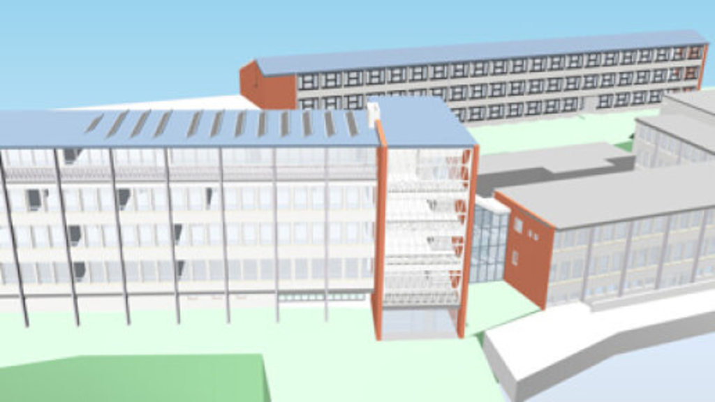 BIM (Building Information Modelling)-Modell des städtischen Gym, Link auf Bauen mit Building Information Modelling (BIM) - Stadt Köln