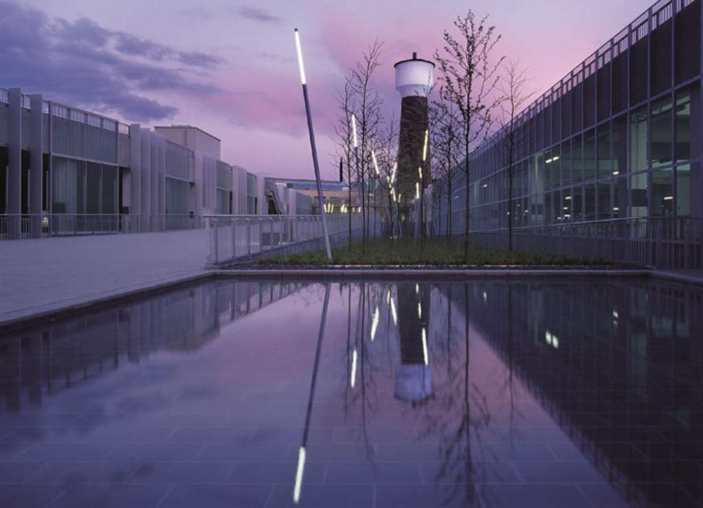 Blick auf den Wasserturm in Kalk
