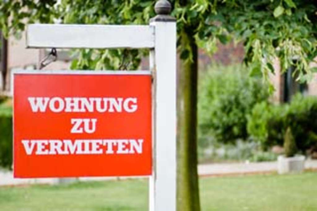 Schild Wohnung zu vermieten