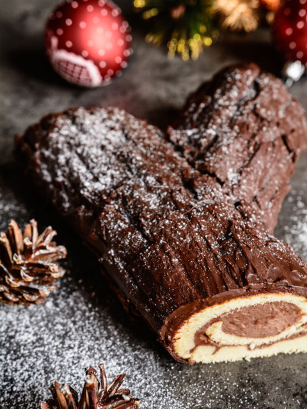 Foto Französischer Weihnachtsbaumkuchen