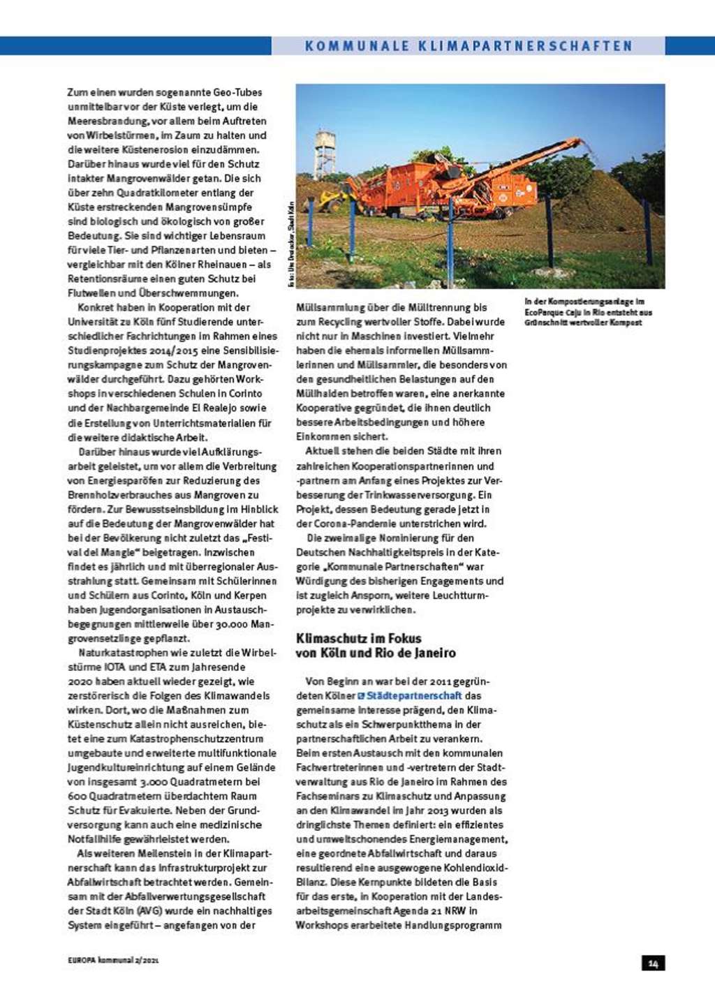 Screenshot aus dem Artikel "Ein erfolgreiches Trio an der Seite der Domstadt" 