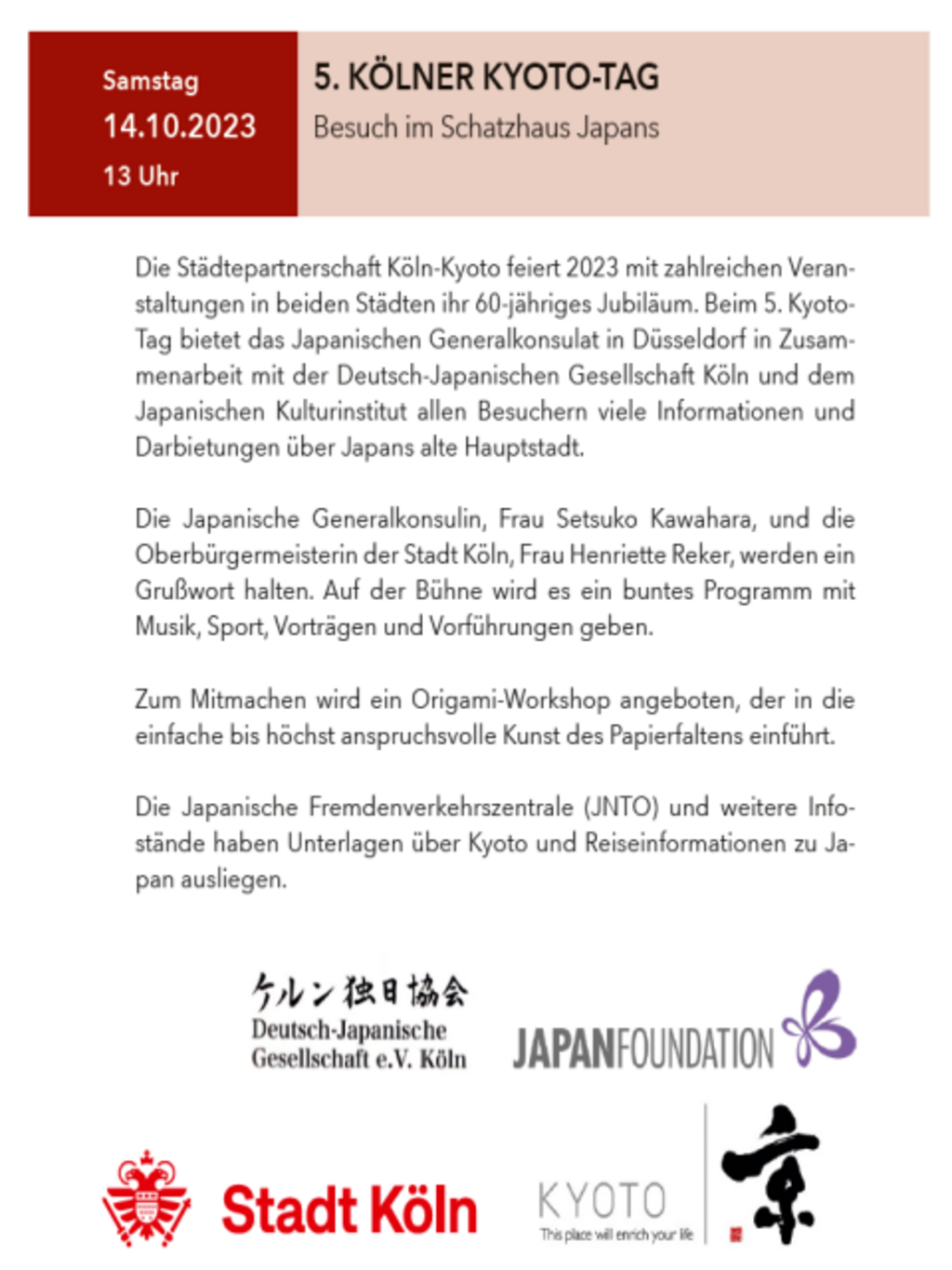 5. Kölner Kyoto-tag _c _japanisches Kulturinstitut Köln