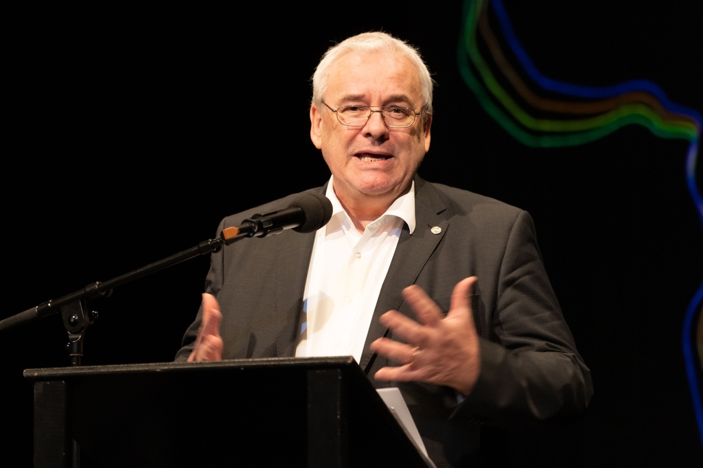 African Futures Professor Dr. Axel Freimuth  am Rednerpult