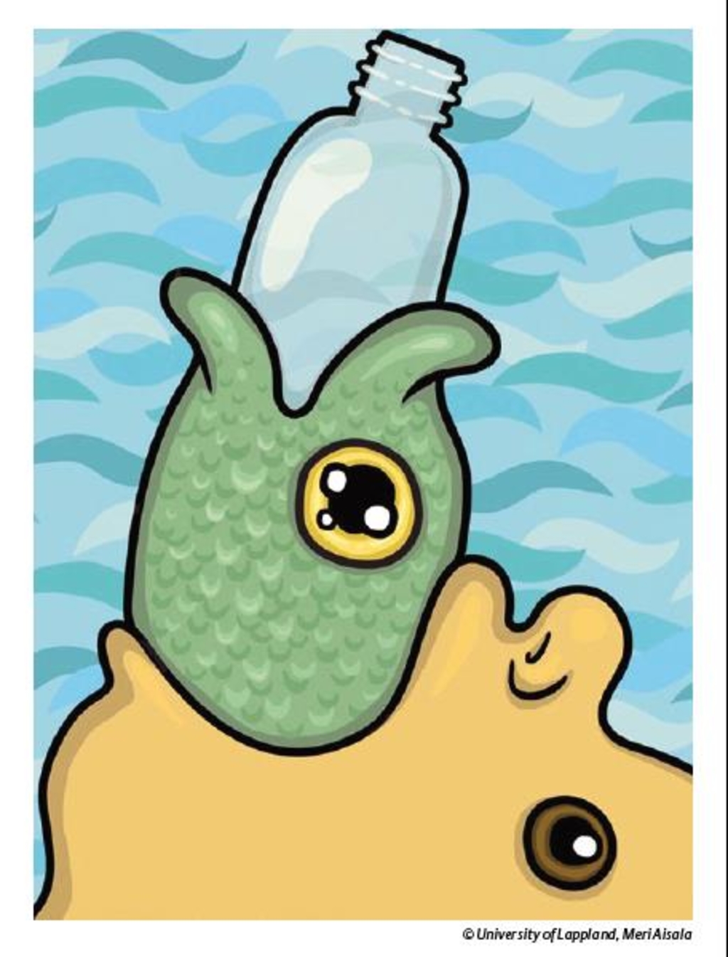 Grafik Mensch isst Fisch, Fisch isst Plastik