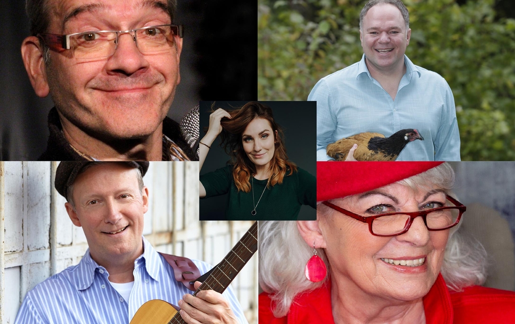 Fotocollage der fünf Künstler*innen