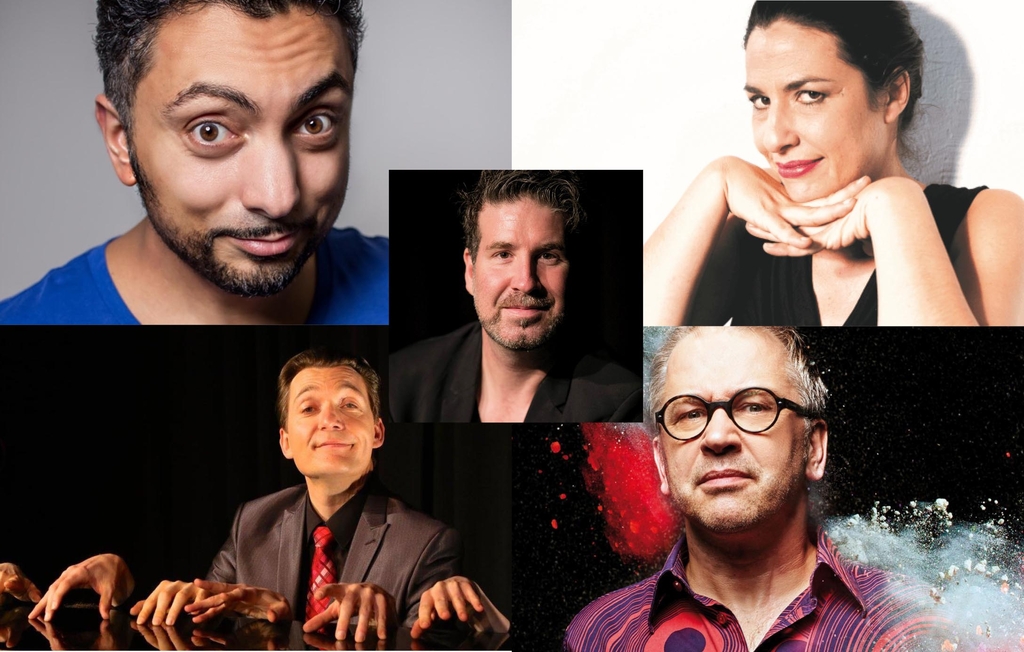 Fotocollage der fünf Künstler*innen