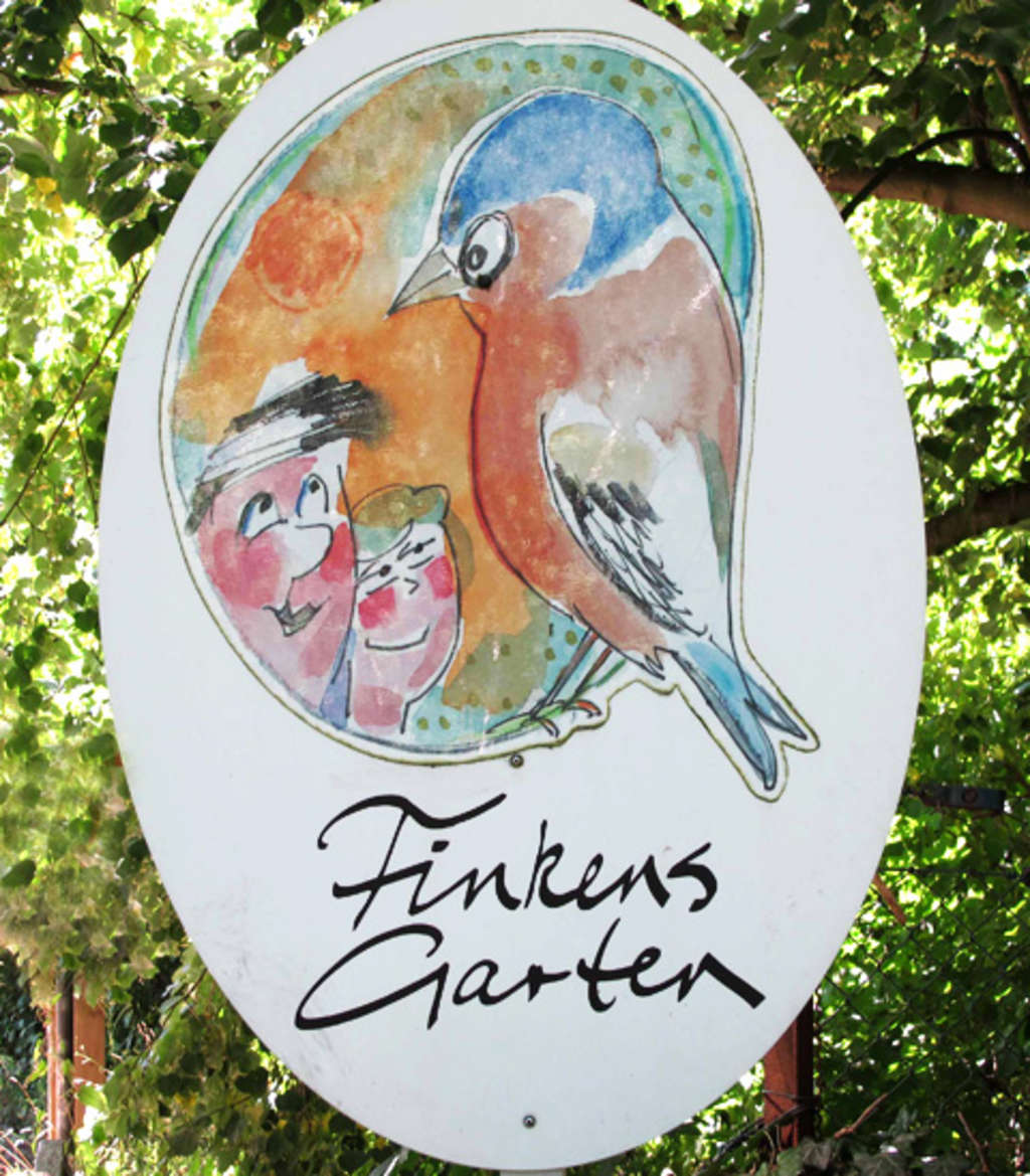 Schild Finkens Garten
