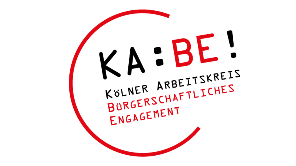 Logo KA:BE Kölner Arbeitskreis Bürgerschaftliches Engagement, Link auf Startseite KA:BE! Kölner Arbeitskreis Bürgerschaftliches Engagement