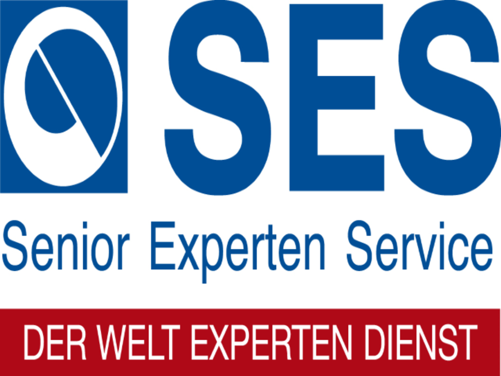 Logo mit dem Schriftzug SES Senior Experten Service, Der Welt Experten Dienst