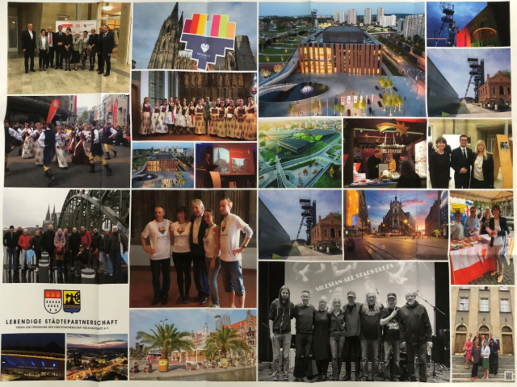 Fotokollage mit dem Titel Lebendige Städtepartnerschaft