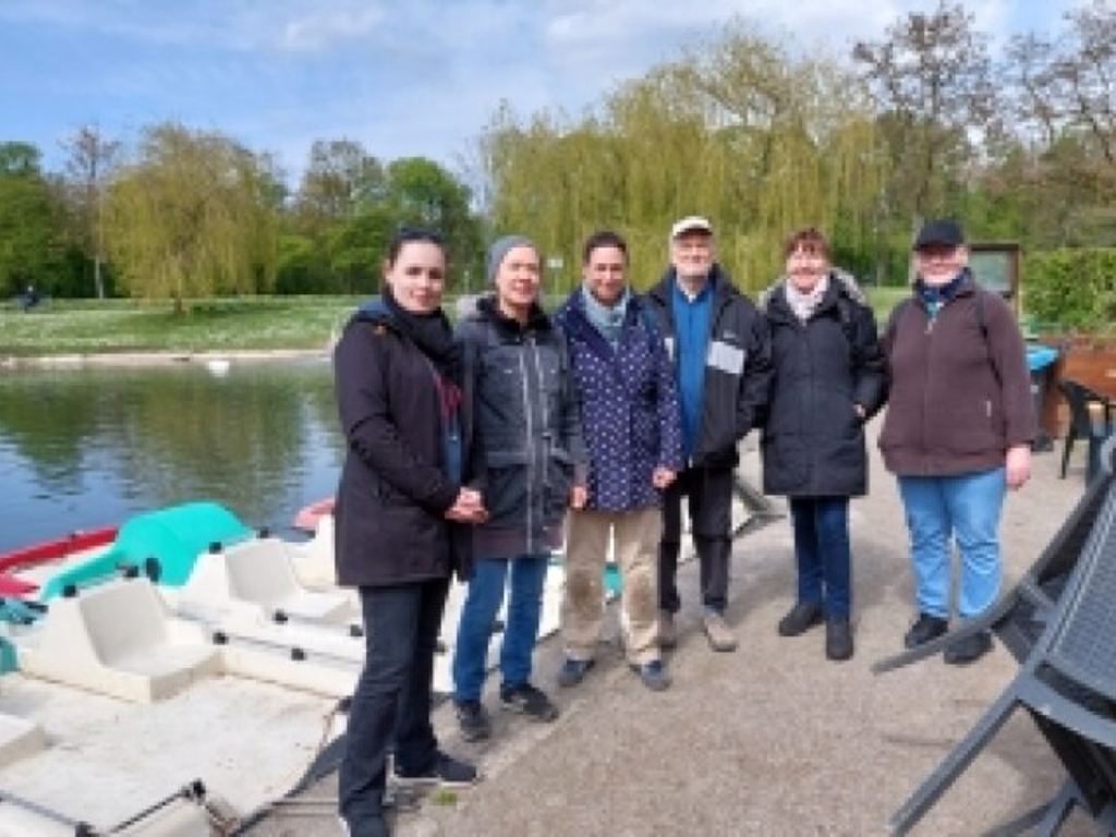 Sechs engagierte Mitarbeitende der Stadt am Kalscheurer Weiher