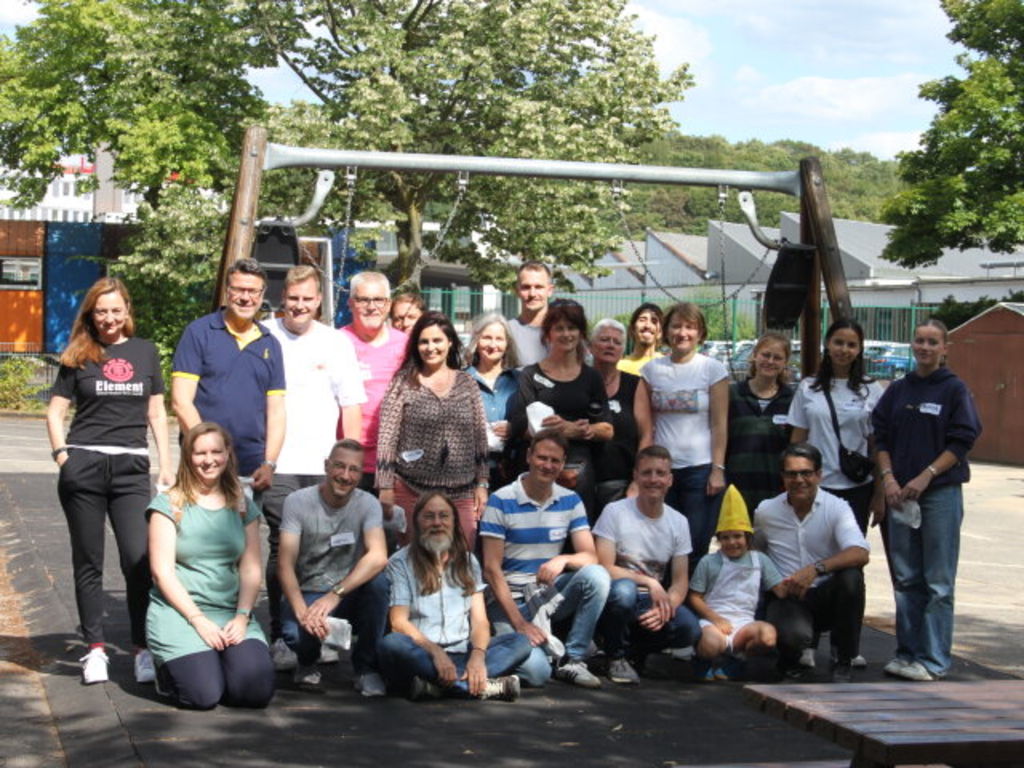 Spielolympiade in einer Unterkunft für Geflüchtete