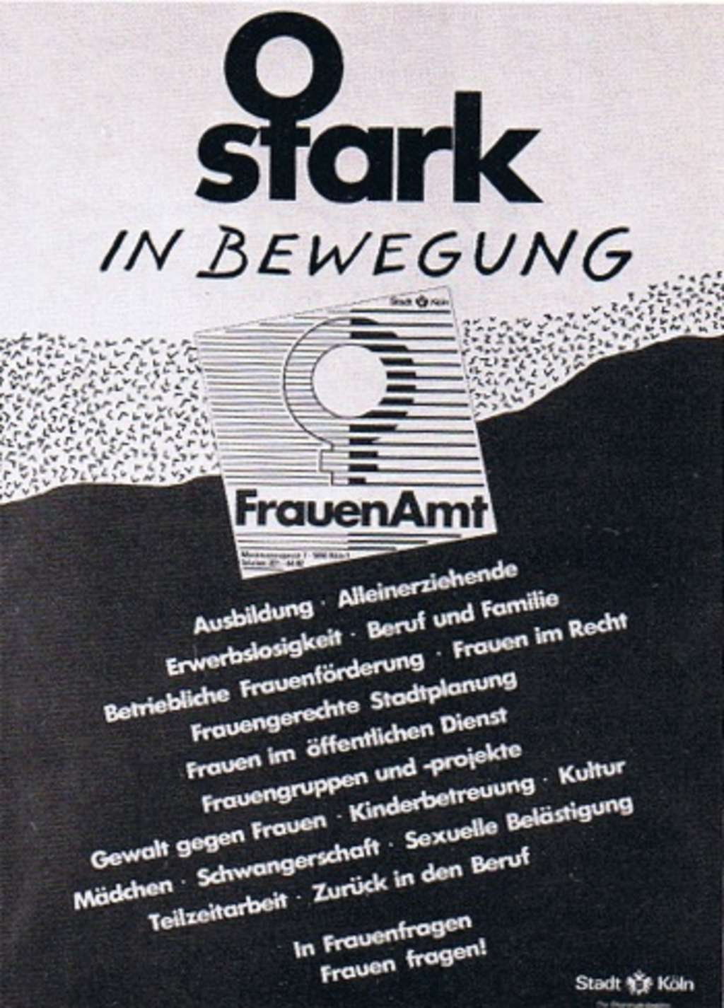 Stark In Bewegung - Historisches Plakat Frauenamt Köln