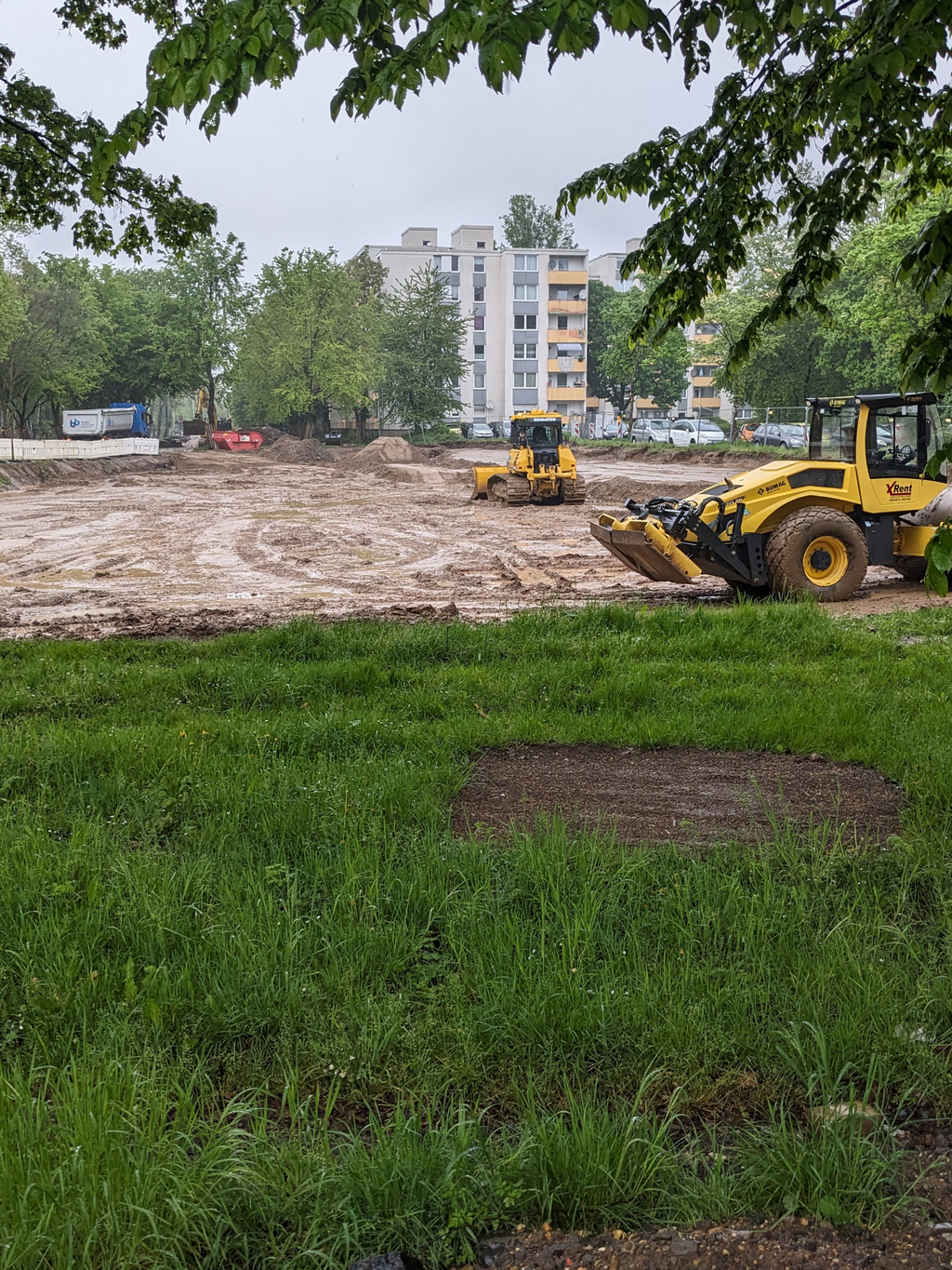 Bauarbeiten auf der Glashüttenstraße