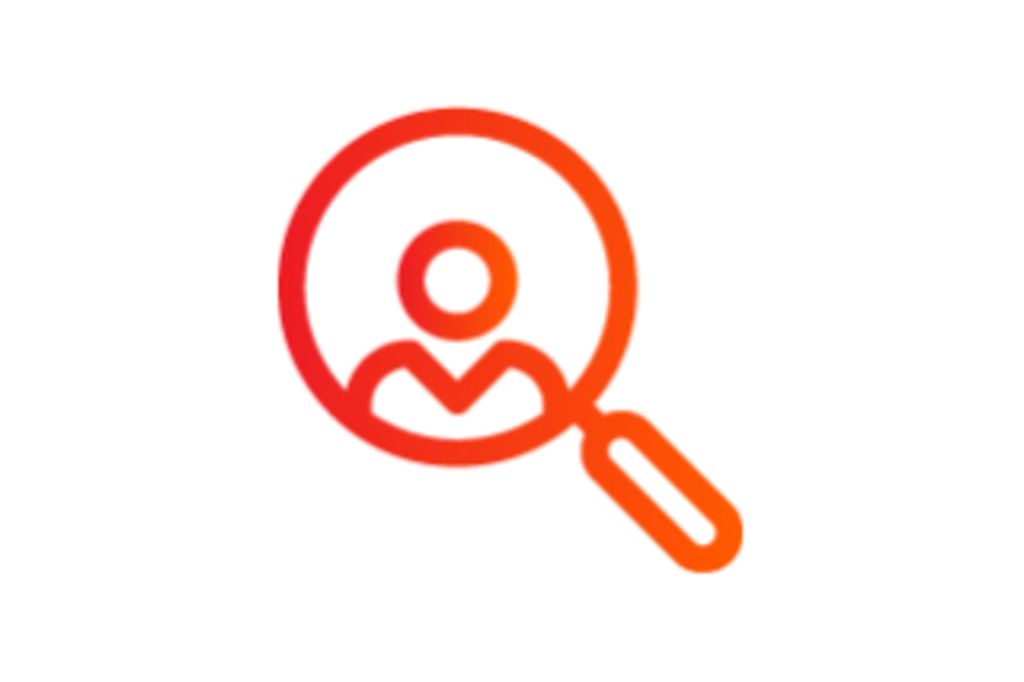 Grafik Mach Köln / Personalsuche: Lupe über Person, Link auf Mach Köln!