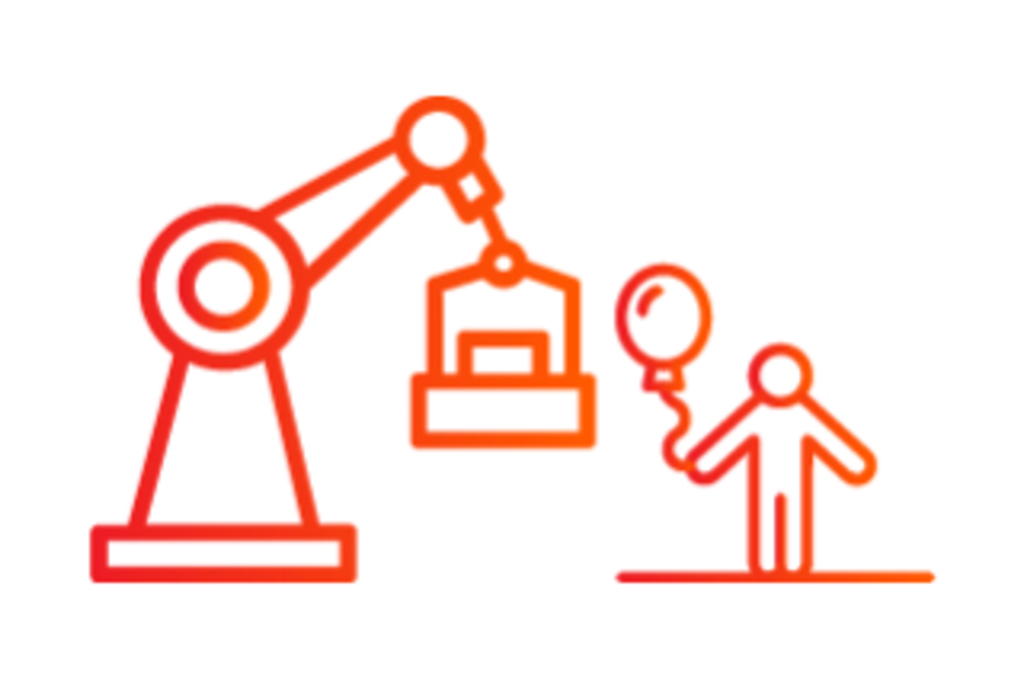 Icon Baustelle mit Kind daneben, Link auf Kinder- und Jugendpädagogische Einrichtung