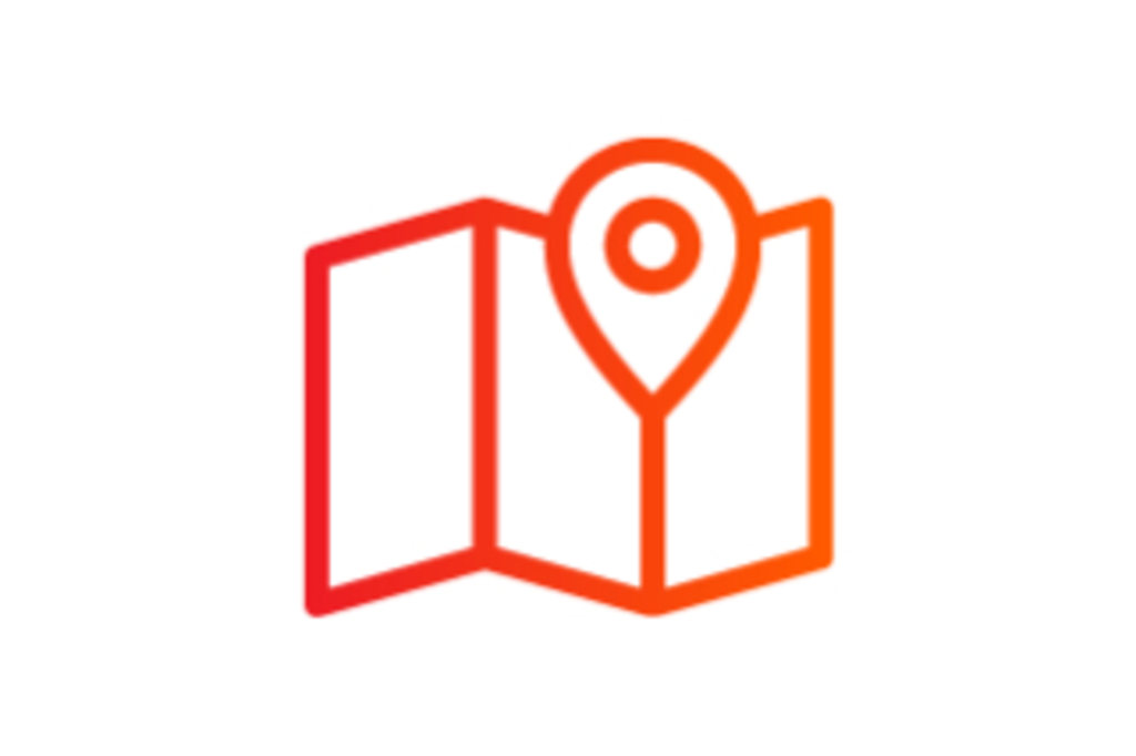 Icon Karte mit Ortsmarkierung, Link auf Stadtentwicklung und Stadtplanung