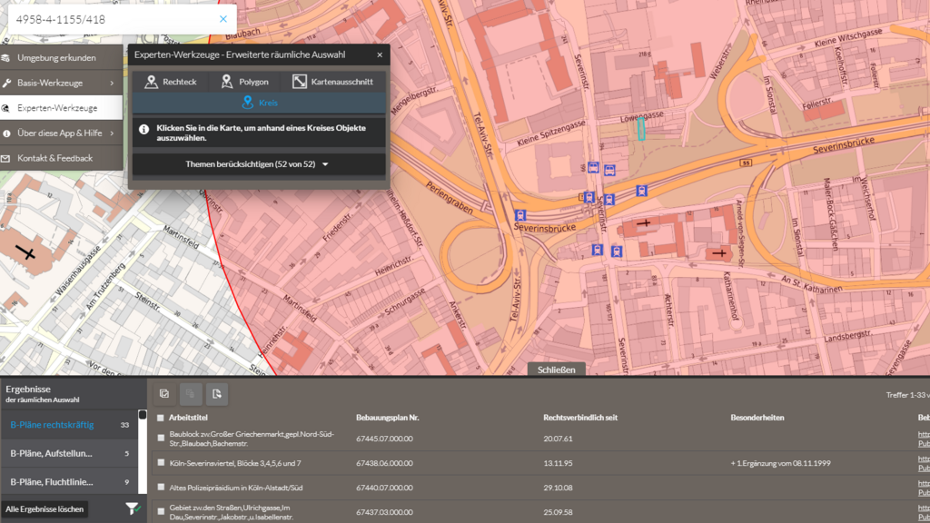 Grundstücksinfo Online, Link auf Grundstücksinformation Online