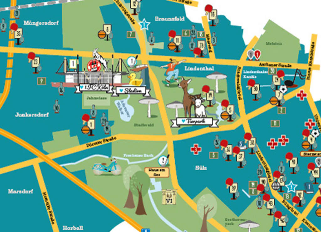 Stadtplan für Kinder - Stadt Köln