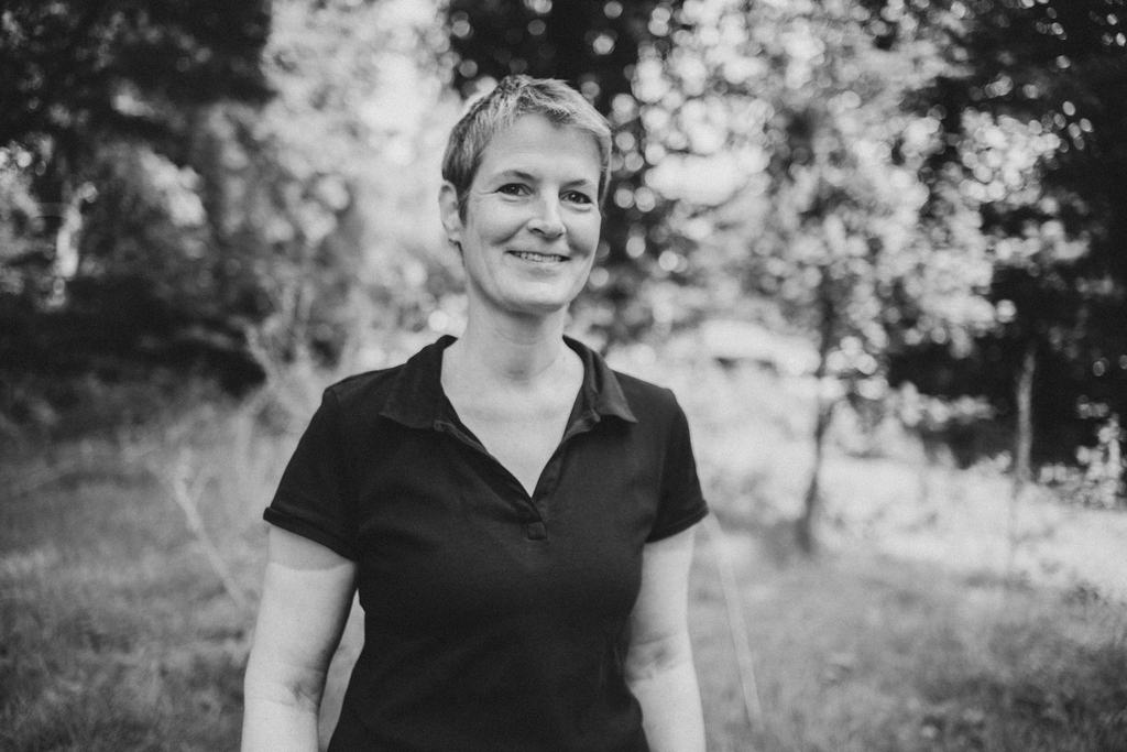 Porträt in schwarz-weiß von Christiane Rasch