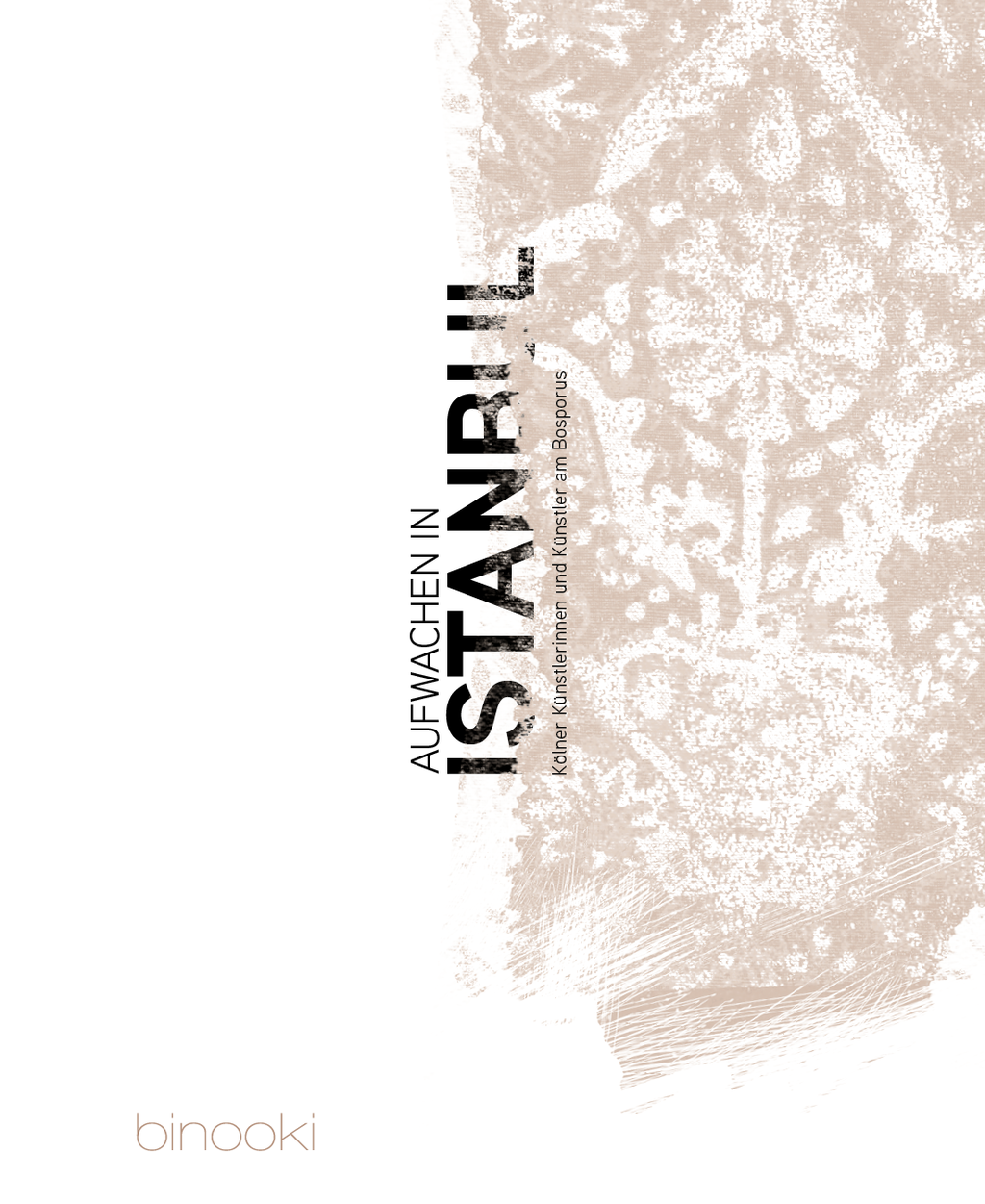 Buchcover Katalog Aufwachen in Istanbul Schriftzug auf Ornament-Hintergrund