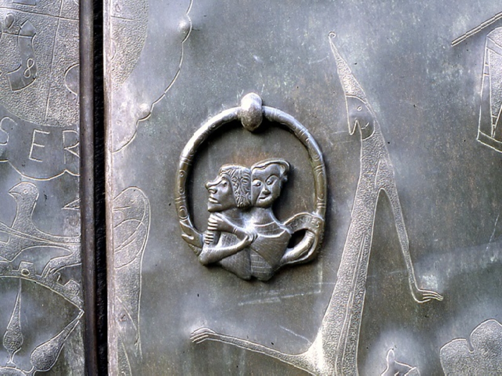 Gürzenich zu Köln – Detailansicht Bronzeportal von Mataré