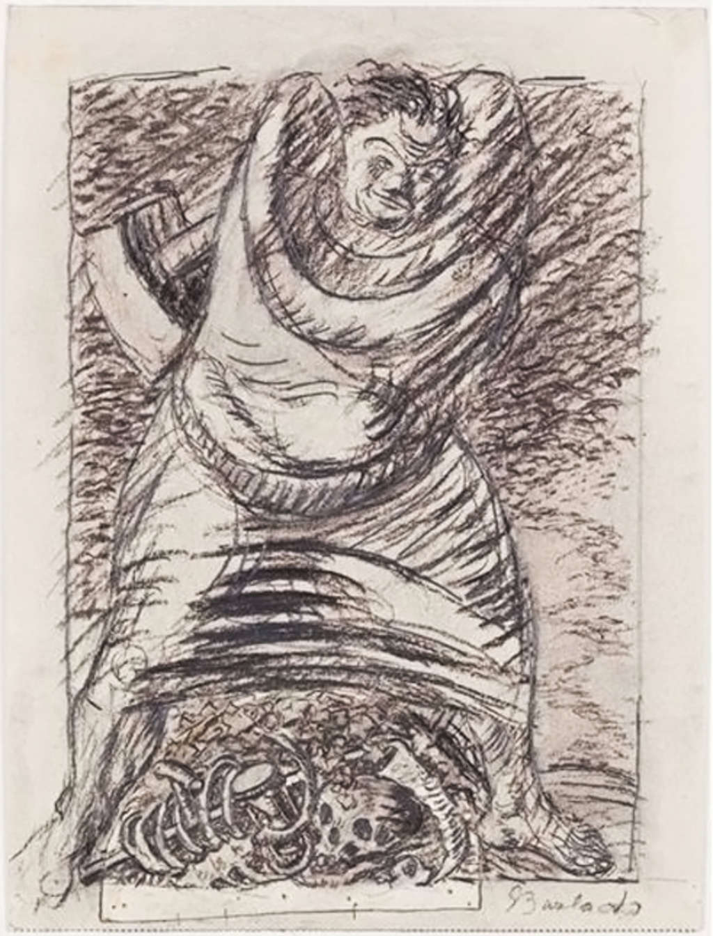Ernst Barlach: Aus einem neuzeitlichen Totentanz, 1916, RBA 180359