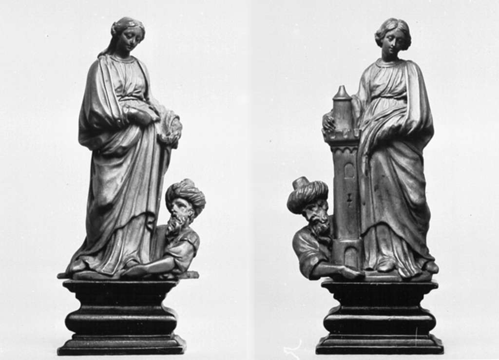 Die Heilige Katharina und die Heilige Barbara, Niederlande, RBA MF131817 und MF131816