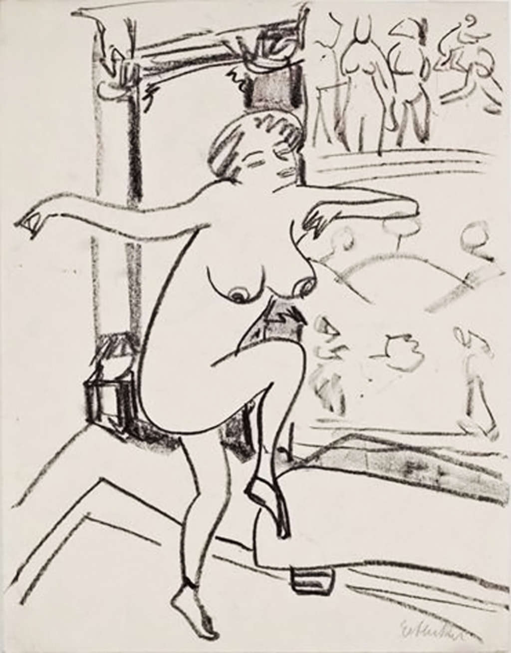 Erich Heckel: Tanzender Akt, um 1908/1910, RBA 193300