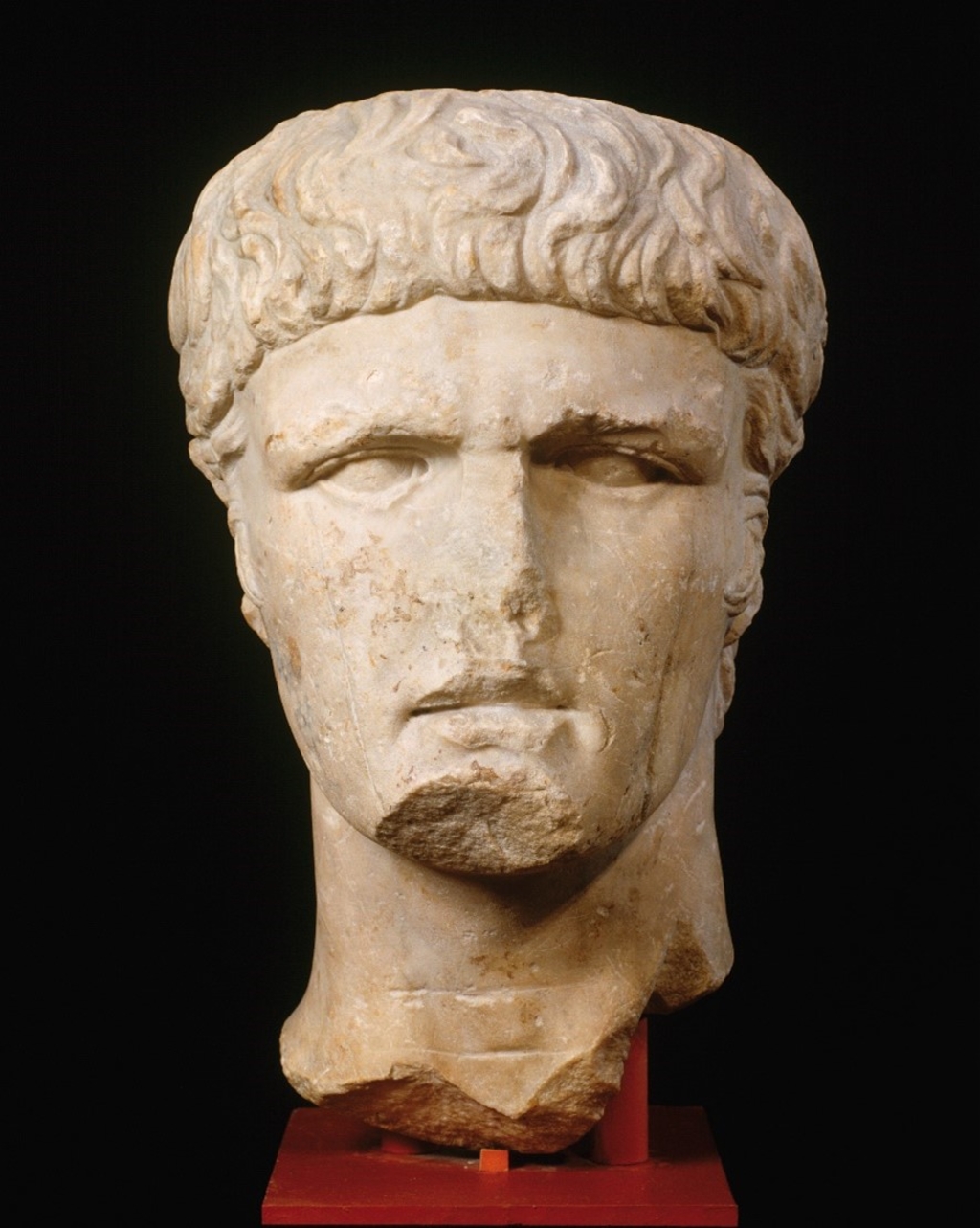 Kopf des römischen Kaisers Titus Flavius Domitian 86-91 nach Christus