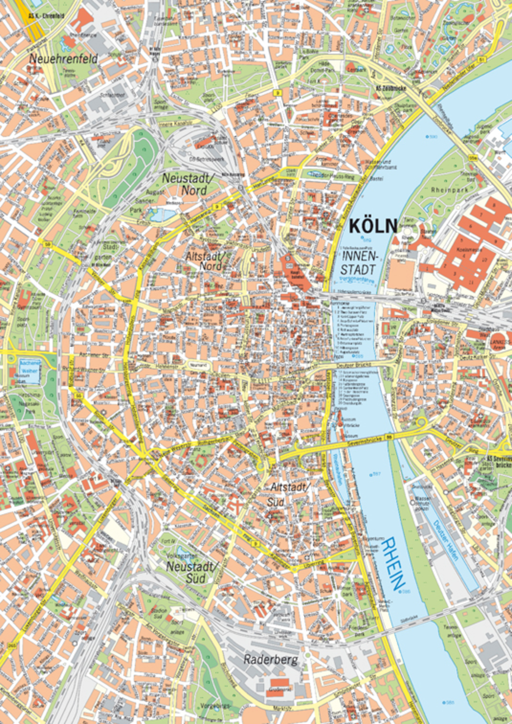 Stadtplan Köln