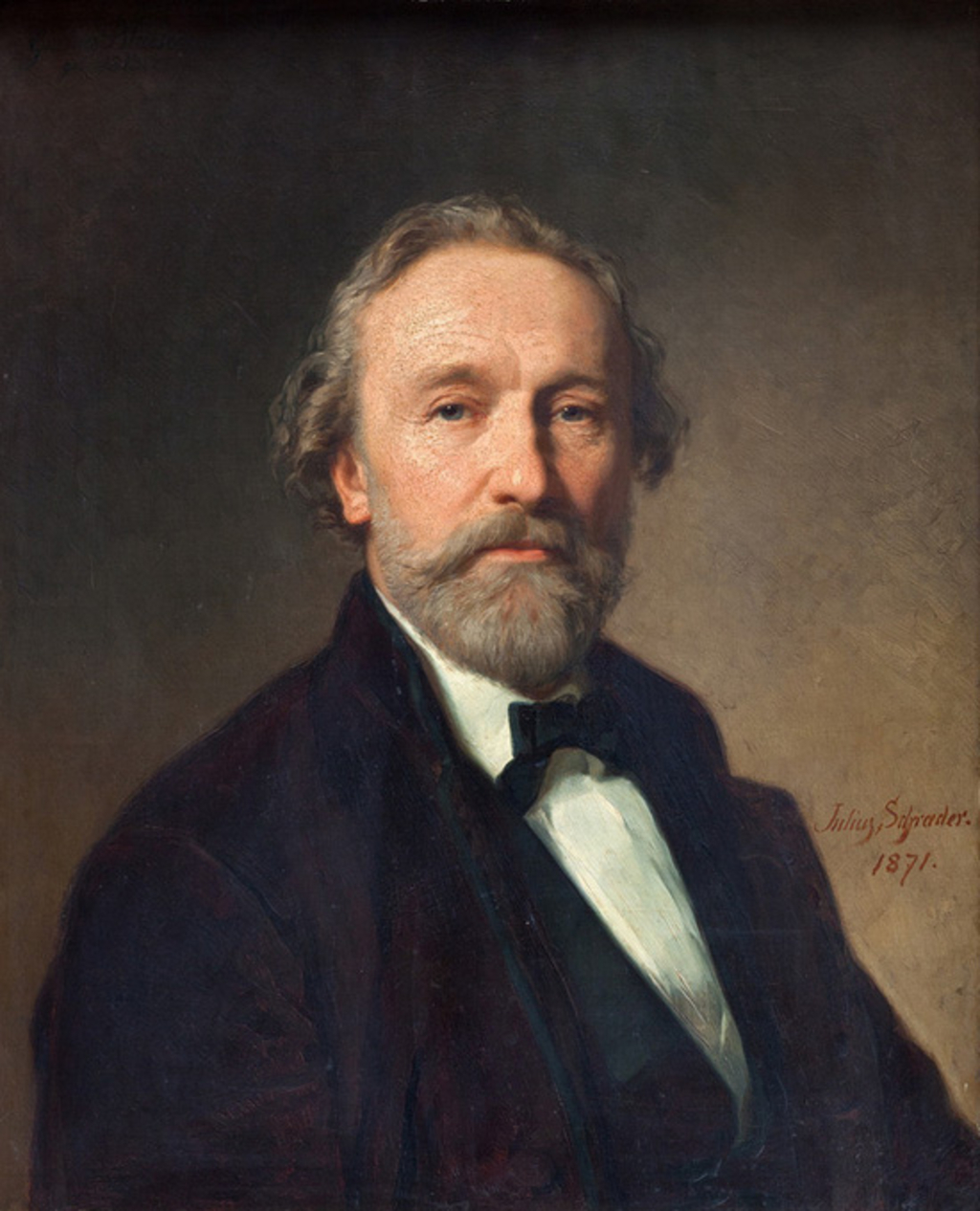 Julius Friedrich Anton Schrader: Porträt des Bildhauers Gustav Blaeser, 1871, RBA D033355