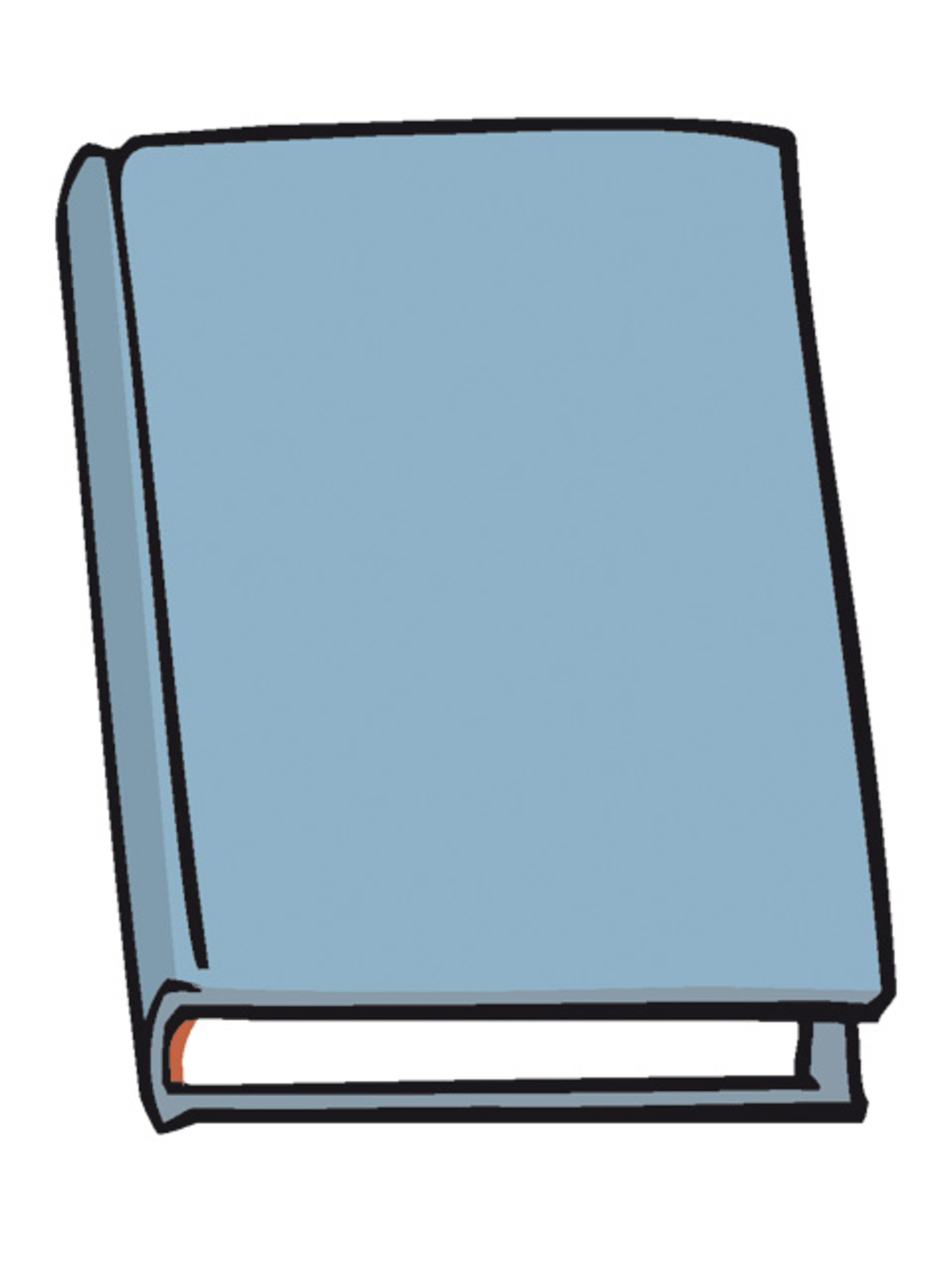 Ein zugeklapptes blaues Buch.