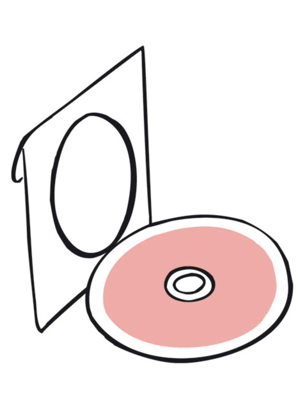 Eine CD mit einer Papier-Hülle.