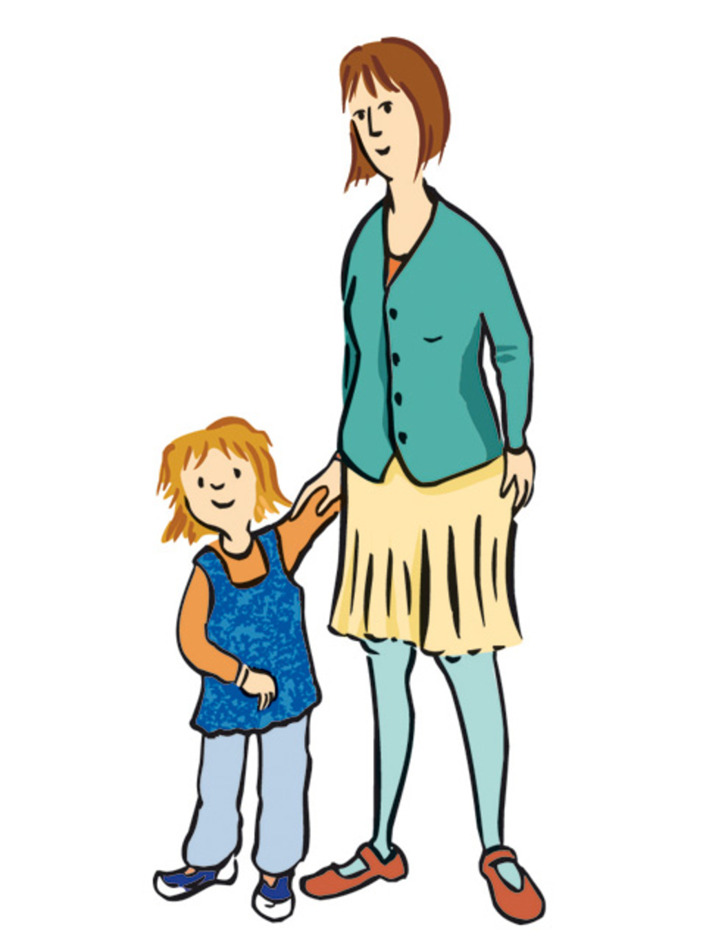 Eine Mutter mit ihrem Kind.